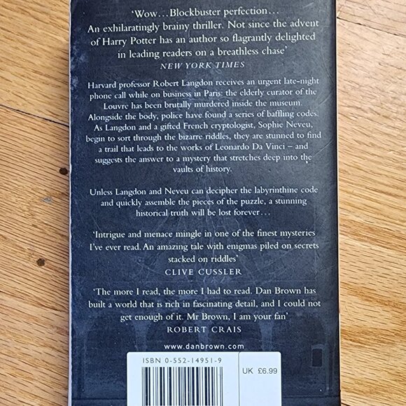 Dan Brown The DaVinci Code Paperback Novel - Picture 10 of 13